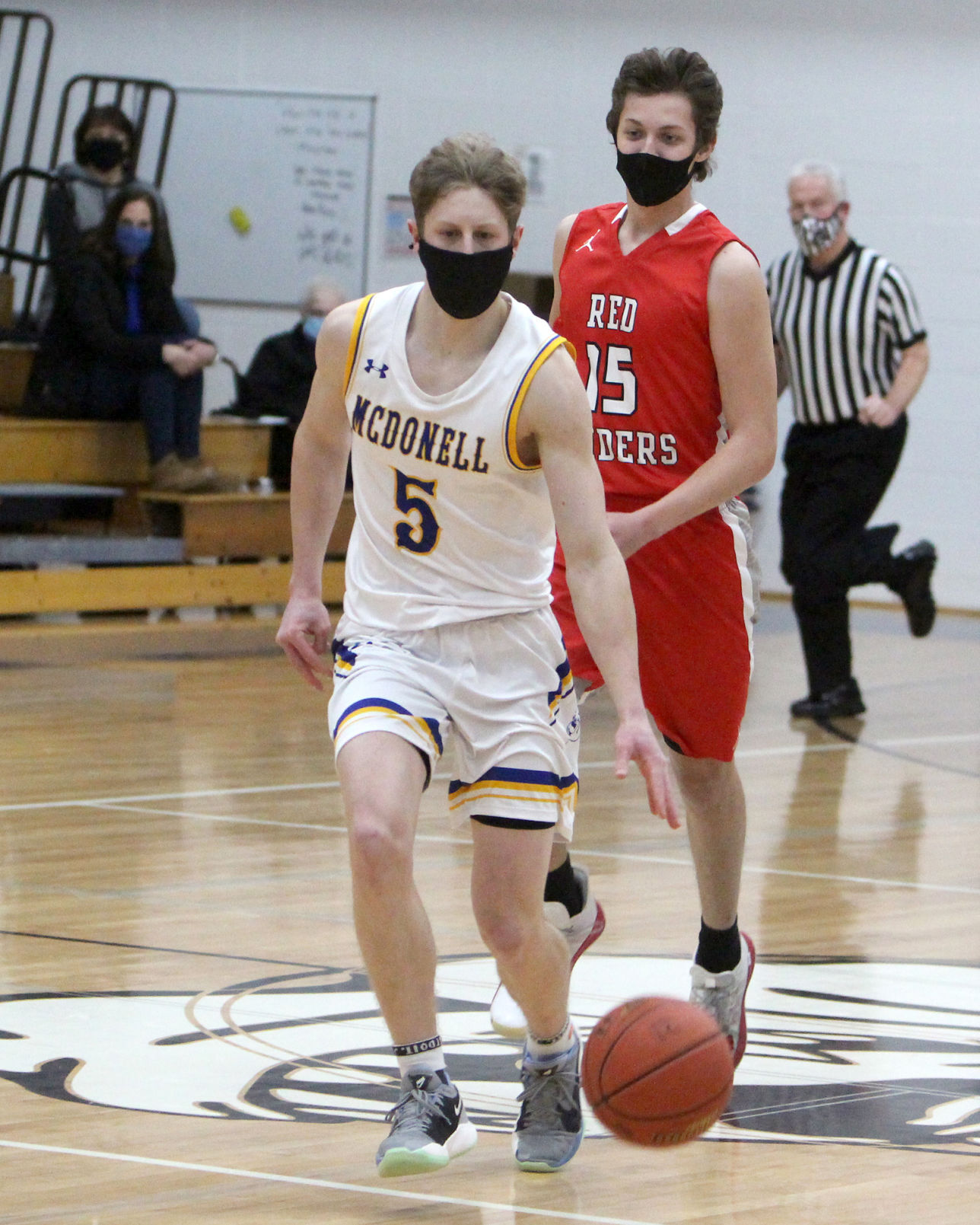 Bruce at McDonell boys basketball 2-19-21